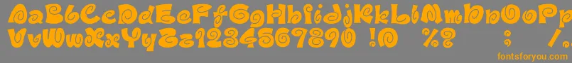 D3Spiralism Font – Orange Fonts on Gray Background