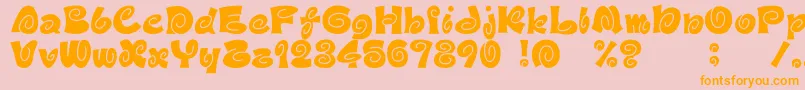 D3Spiralism Font – Orange Fonts on Pink Background