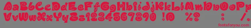 D3Spiralism Font – Red Fonts on Gray Background
