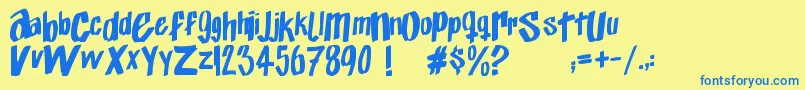 Exito Font – Blue Fonts on Yellow Background