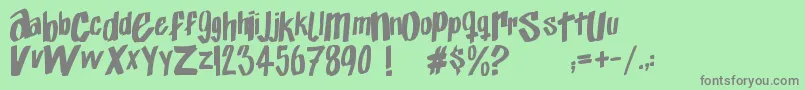 Exito Font – Gray Fonts on Green Background