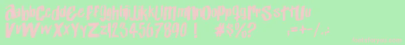 Exito Font – Pink Fonts on Green Background