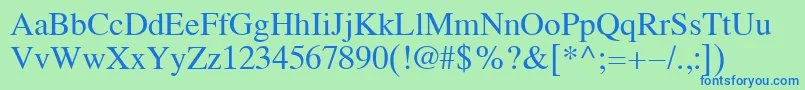 Шрифт Koi8Times – синие шрифты на зелёном фоне