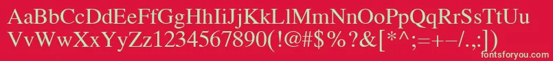 Koi8Times Font – Green Fonts on Red Background