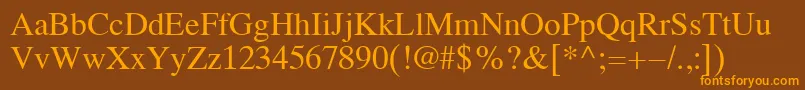 Koi8Times Font – Orange Fonts on Brown Background