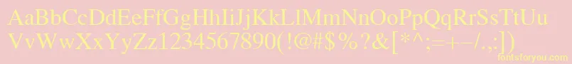 Koi8Times Font – Yellow Fonts on Pink Background