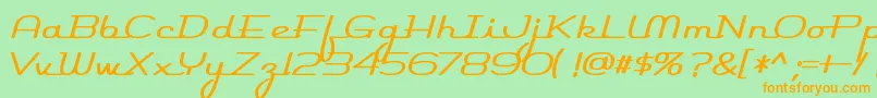 Rocket Script Font – Orange Fonts on Green Background