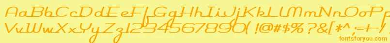 Rocket Script Font – Orange Fonts on Yellow Background