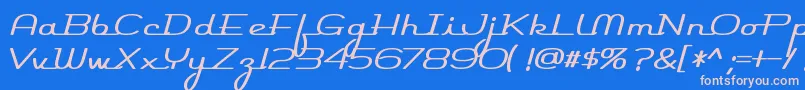 Lisätietoja Rocket Script-fontista Rocket Script-fontti – vaaleanpunaiset fontit sinisellä taustalla