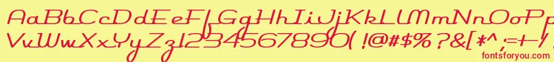 Rocket Script Font – Red Fonts on Yellow Background