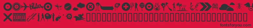 Thebomb Font – Black Fonts on Red Background