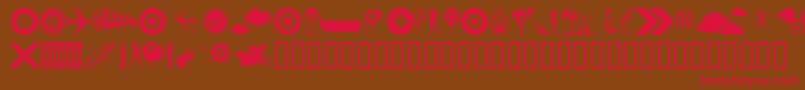 Thebomb Font – Red Fonts on Brown Background