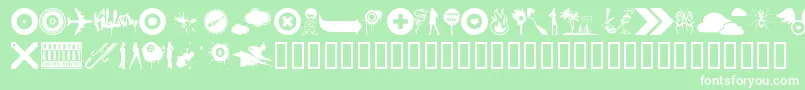Thebomb Font – White Fonts on Green Background