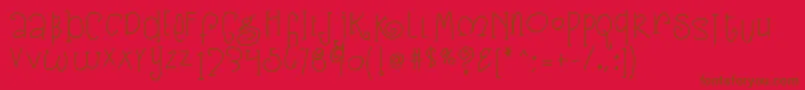 Kb3sugarplumswirls Font – Brown Fonts on Red Background