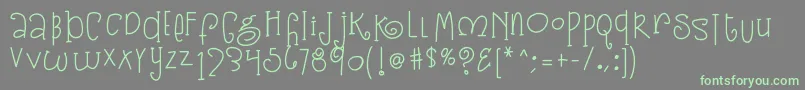 Kb3sugarplumswirls Font – Green Fonts on Gray Background