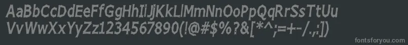 Chizzho-Schriftart – Graue Schriften auf schwarzem Hintergrund