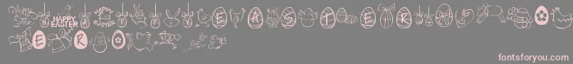 HappyEaster Font – Pink Fonts on Gray Background