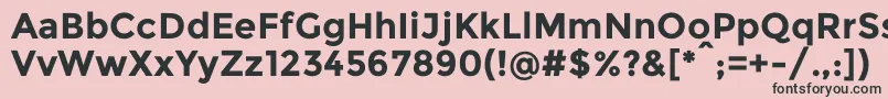 MontserratBold Font – Black Fonts on Pink Background