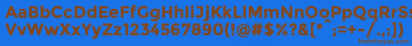 MontserratBold Font – Brown Fonts on Blue Background