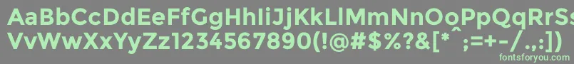 MontserratBold-Schriftart – Grüne Schriften auf grauem Hintergrund