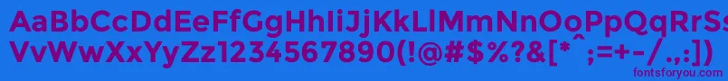 Шрифт MontserratBold – фиолетовые шрифты на синем фоне