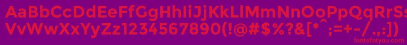 Police MontserratBold – polices rouges sur fond violet