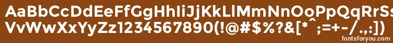 フォントMontserratBold – 茶色の背景に白い文字