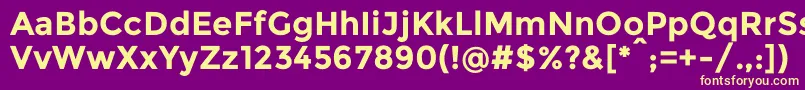 MontserratBold Font – Yellow Fonts on Purple Background