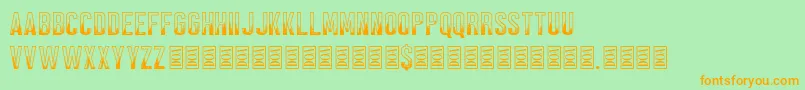 Black Forest Font – Orange Fonts on Green Background