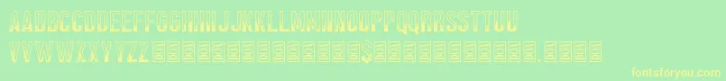 Black Forest Font – Yellow Fonts on Green Background