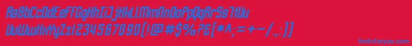 SfPiezolectricOblique Font – Blue Fonts on Red Background