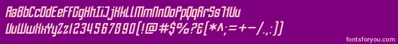 SfPiezolectricOblique Font – Pink Fonts on Purple Background