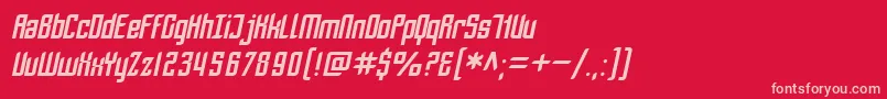 SfPiezolectricOblique Font – Pink Fonts on Red Background