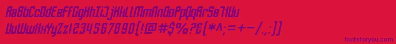 SfPiezolectricOblique Font – Purple Fonts on Red Background