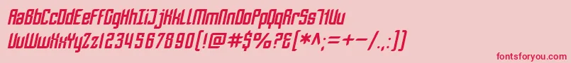 SfPiezolectricOblique Font – Red Fonts on Pink Background