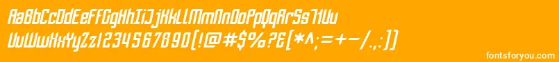 SfPiezolectricOblique Font – White Fonts on Orange Background