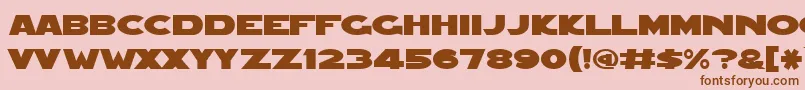 Redfive ffy Font – Brown Fonts on Pink Background