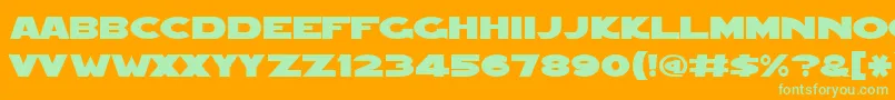Redfive ffy Font – Green Fonts on Orange Background