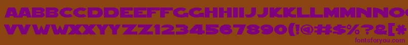 Redfive ffy Font – Purple Fonts on Brown Background