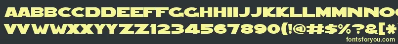 Redfive ffy Font – Yellow Fonts on Black Background