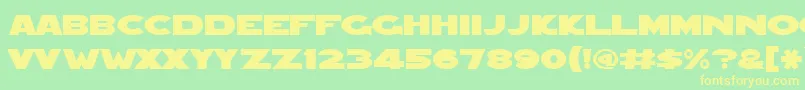 Redfive ffy Font – Yellow Fonts on Green Background