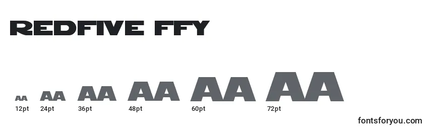 Размеры шрифта Redfive ffy