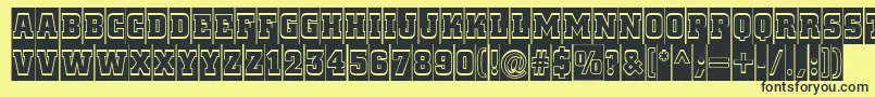 ACitynovattlcmgr Font – Black Fonts on Yellow Background