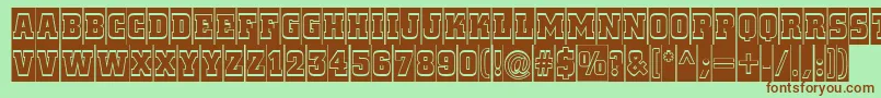 ACitynovattlcmgr Font – Brown Fonts on Green Background