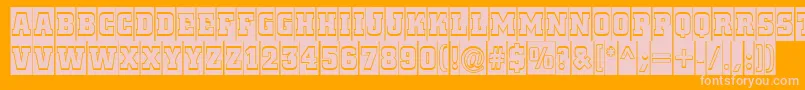 ACitynovattlcmgr Font – Pink Fonts on Orange Background