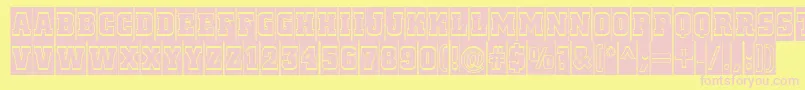 ACitynovattlcmgr Font – Pink Fonts on Yellow Background