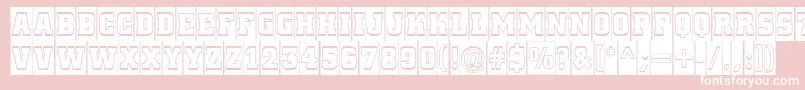 ACitynovattlcmgr-fontti – valkoiset fontit vaaleanpunaisella taustalla