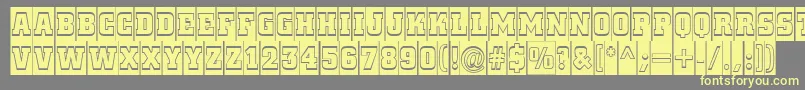 ACitynovattlcmgr Font – Yellow Fonts on Gray Background