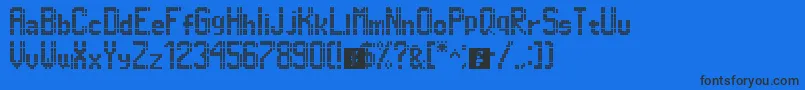 フォントDimelthoz11x96 – 黒い文字の青い背景