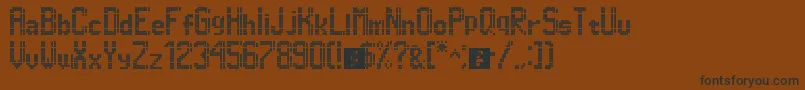 Шрифт Dimelthoz11x96 – чёрные шрифты на коричневом фоне